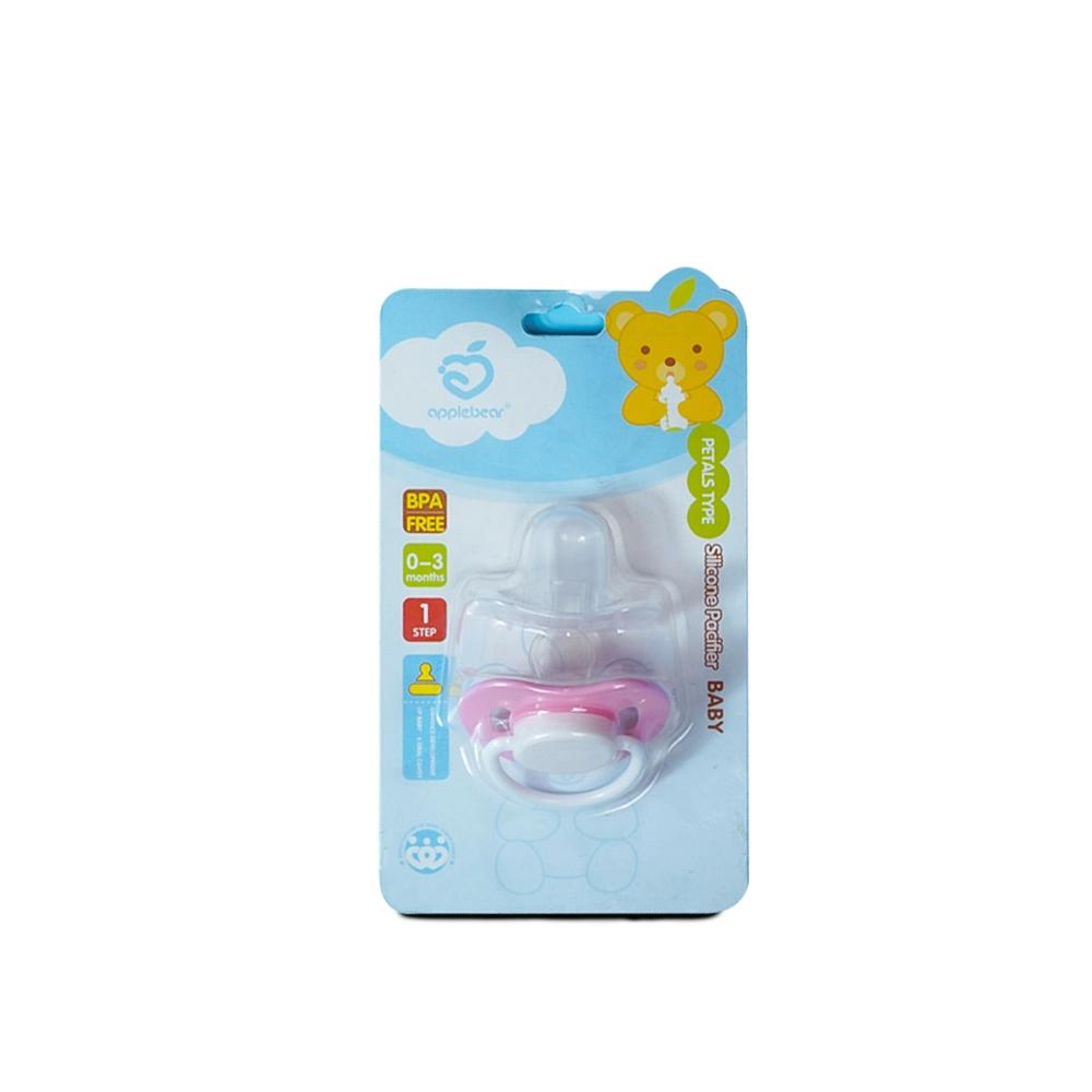 Applebear Silicone Pacifier – 0 to 3 Months (Pink, BPA-Free)