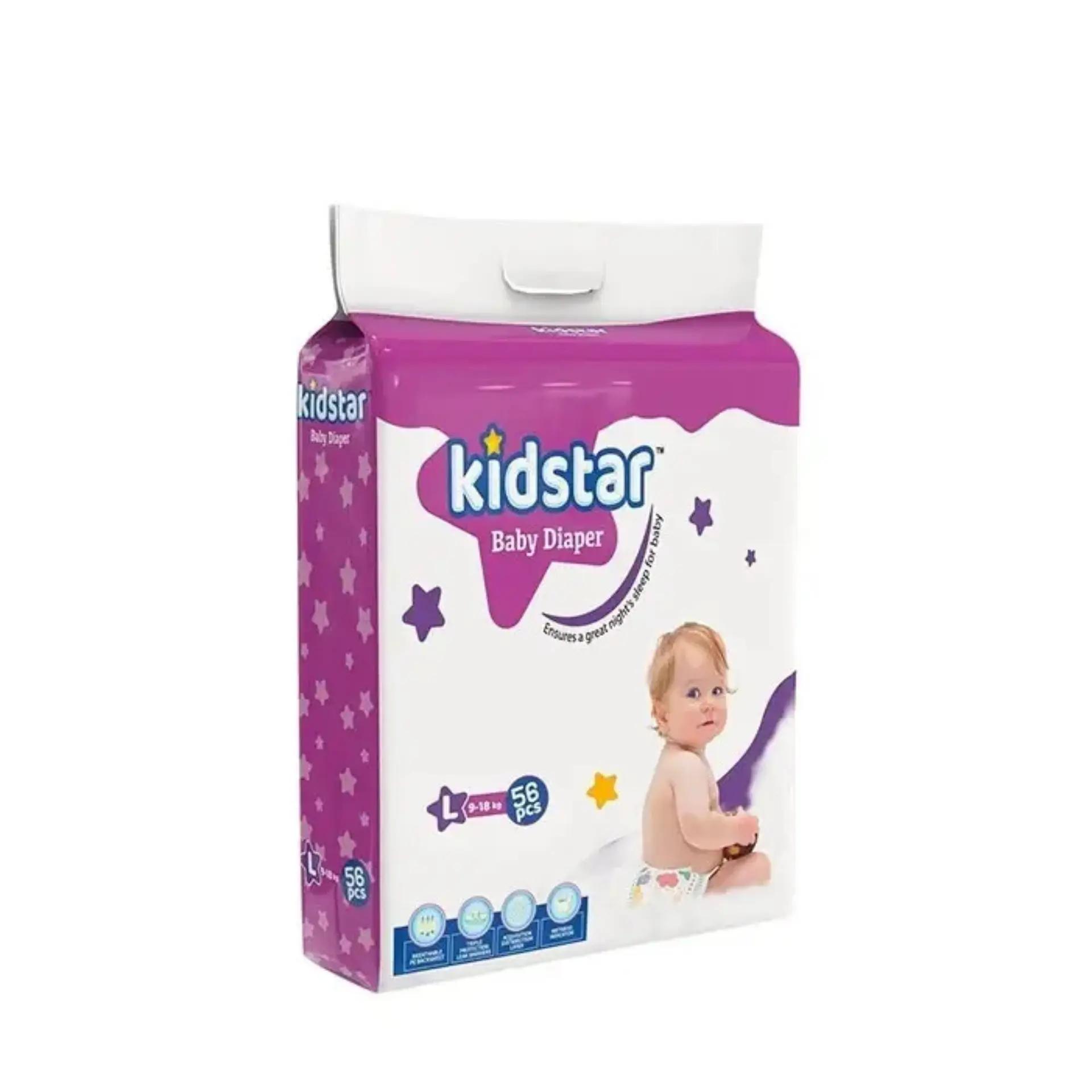 Kidstar Belt Diaper Large 56pcs 9-18 KG