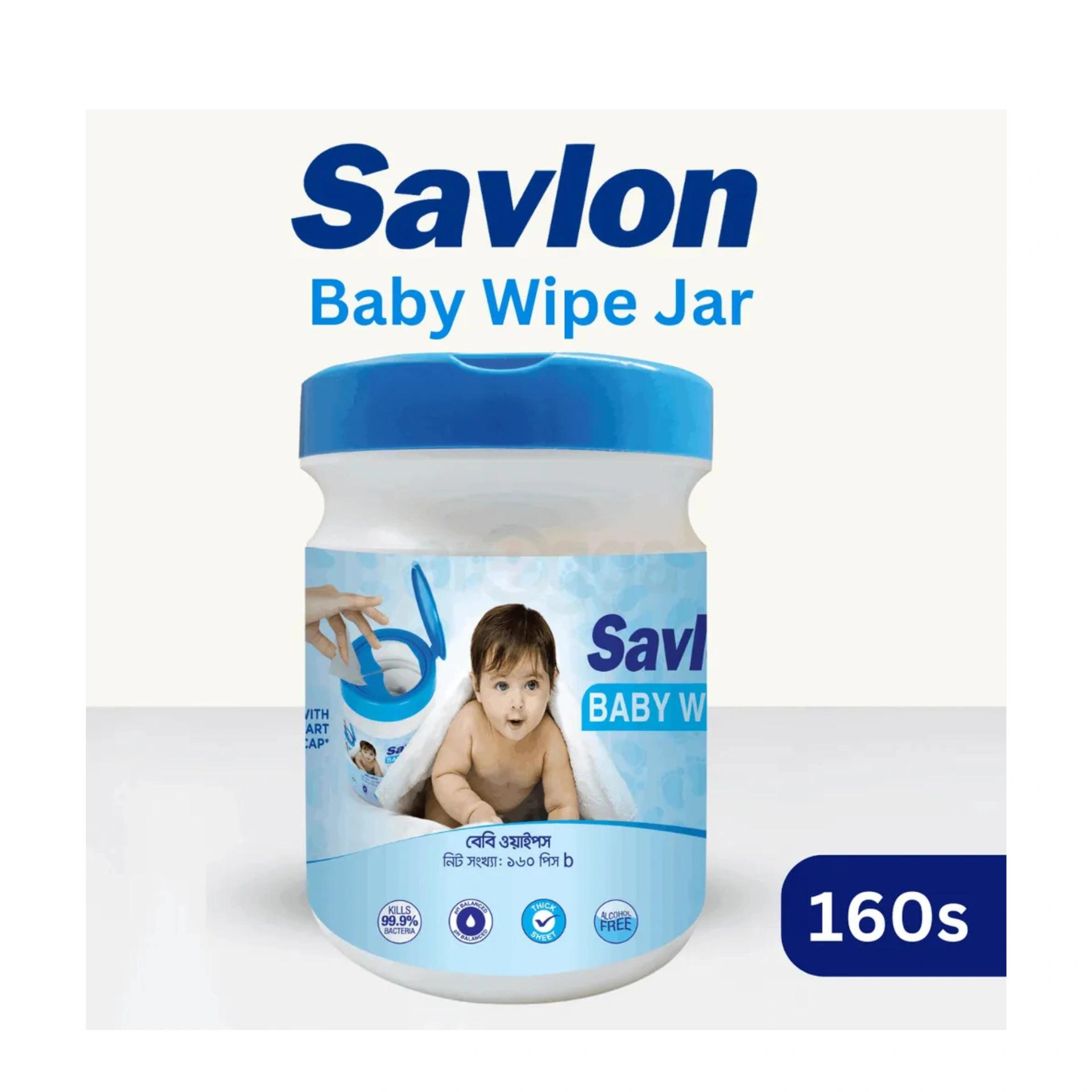 Savlon Baby Wipe Jar 160's Pack