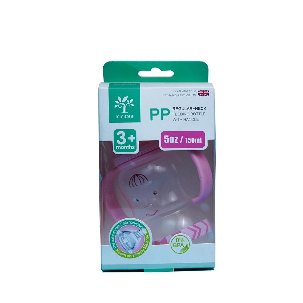 Minitree PP Regular-Neck Feeding Bottle with Handle – 150ml (Pink, 3+ Months) Minitree PP Regular-Neck Feeding Bottle with Handle – 150ml (Pink, 3+ Months)
