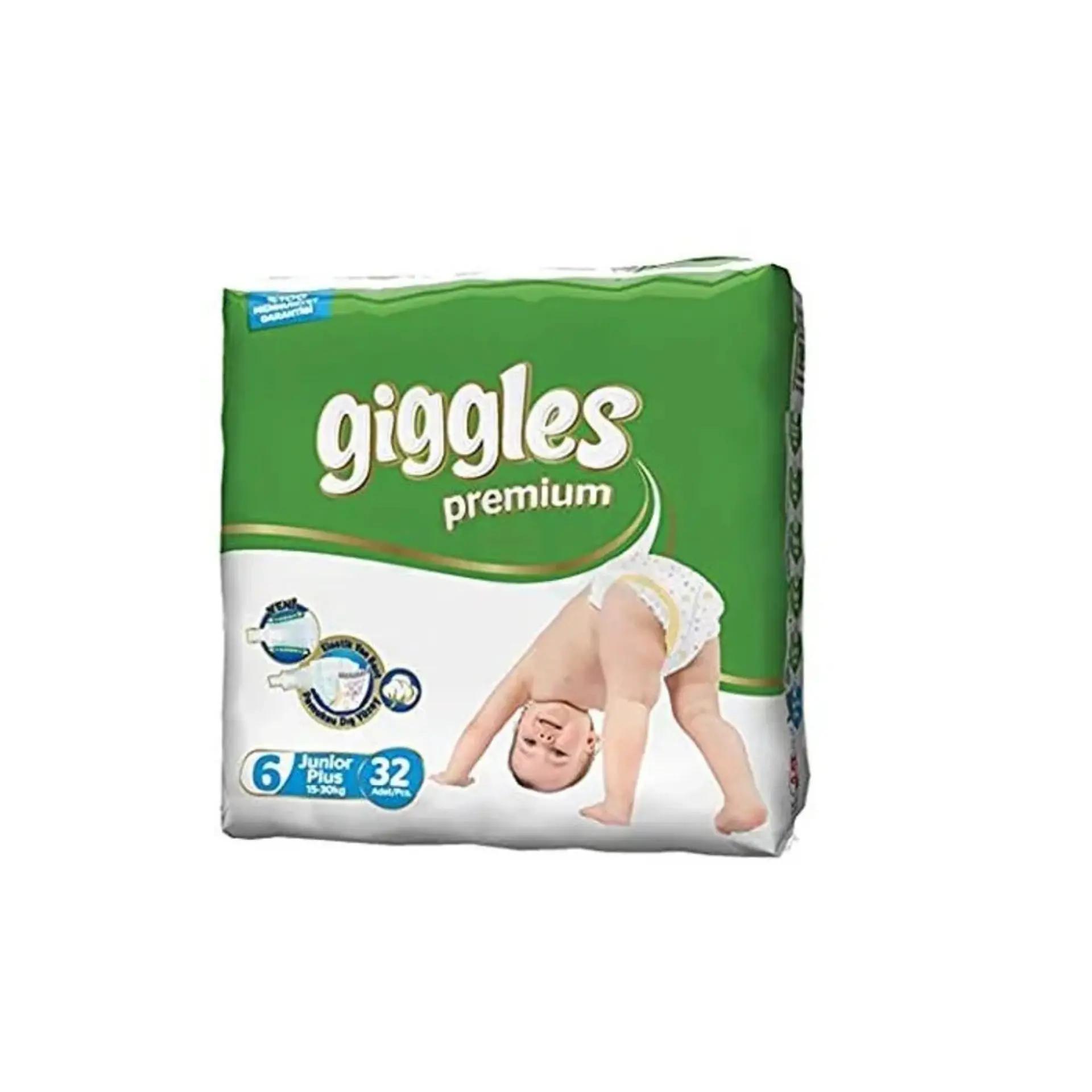 Giggles Premium Eco Pack 15-30Kg Belt Style XL Diapers 32 Pcs with Foldable BIB Free Giggles Premium Eco Pack 15-30Kg Belt Style XL Diapers 32 Pcs with Foldable BIB Free